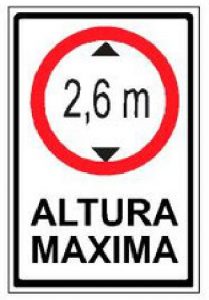 señalizacion altura maxima