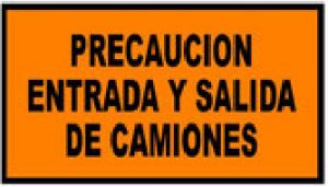 señal entrada y salida de camiones