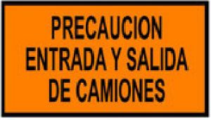 señal entrada y salida de camiones