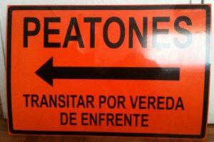 señalizacion de transito peatonal